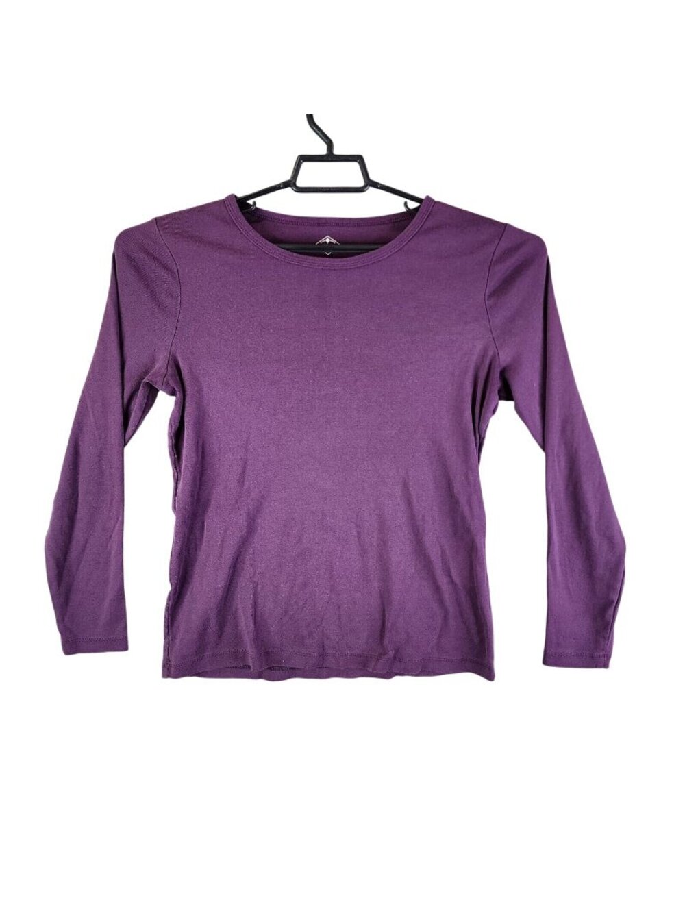 Womens St. John's Bay Purple Long Sleeve Essential T Shirt 100% Cotton Size L